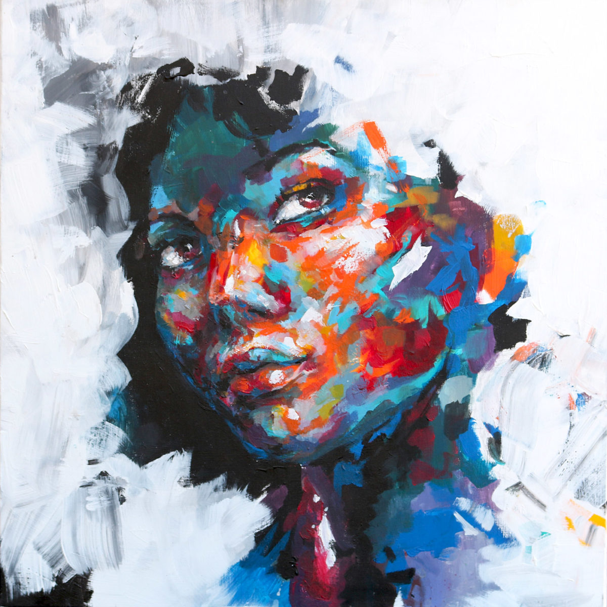 Peinture couleurs d'un portrait de rêve(s) par Enkage