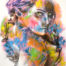 Peinture colorée de femme par Enkage