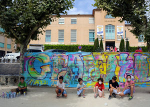 Découverte du graffiti: Atelier créatif graffiti, peinture participative sur Marseille, Aix en provence, Venelles par le graffeur Enkage