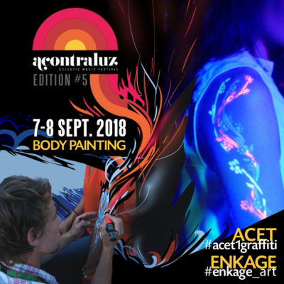 Body Painting Acontraluz Festival à MArseille avec Enkage et Acet