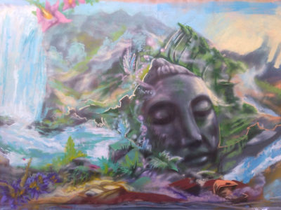 Peinture jardin: décoration de paysage esprit bouddha