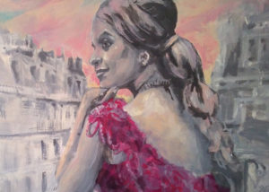 Alia Chergui portrait photo peinture par Enkage