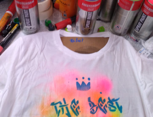 Customisation de tee shirts en graffiti pour une bar mitzvah