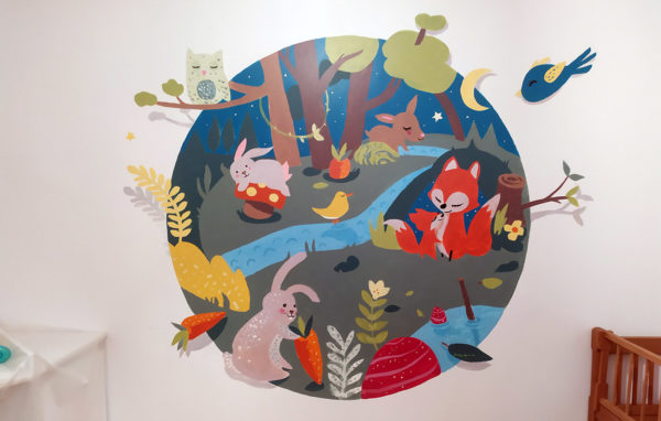 Idée peinture chambre d'enfant - Animaux et nature