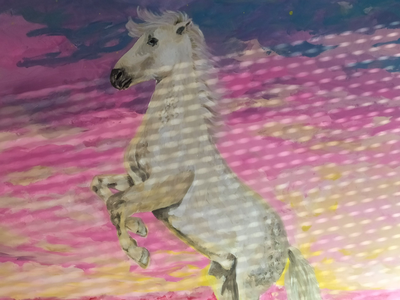 Chambre enfant peinture - Idée animaux avec un cheval