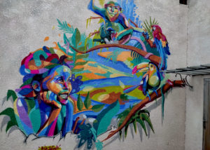 Fresque street art France en extérieur - Peinture près d'Aix en Provence par Enkage