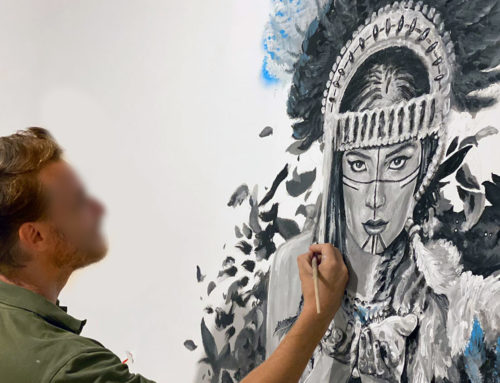 Décoration peinture artiste intérieur – Le Brésil en noir et blanc