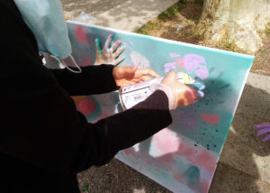 Graffiti école collège Renoir à Marseille, une initiation à la peinture urbaine