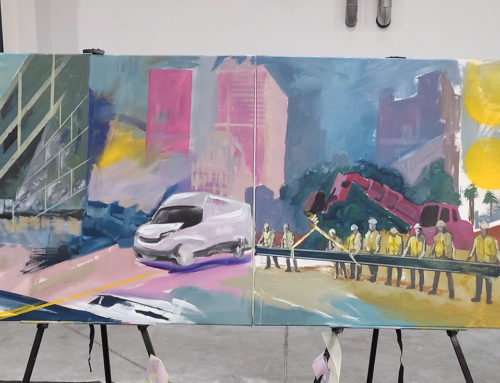 Live painting d’artiste près de Paris pour l’entreprise Axess