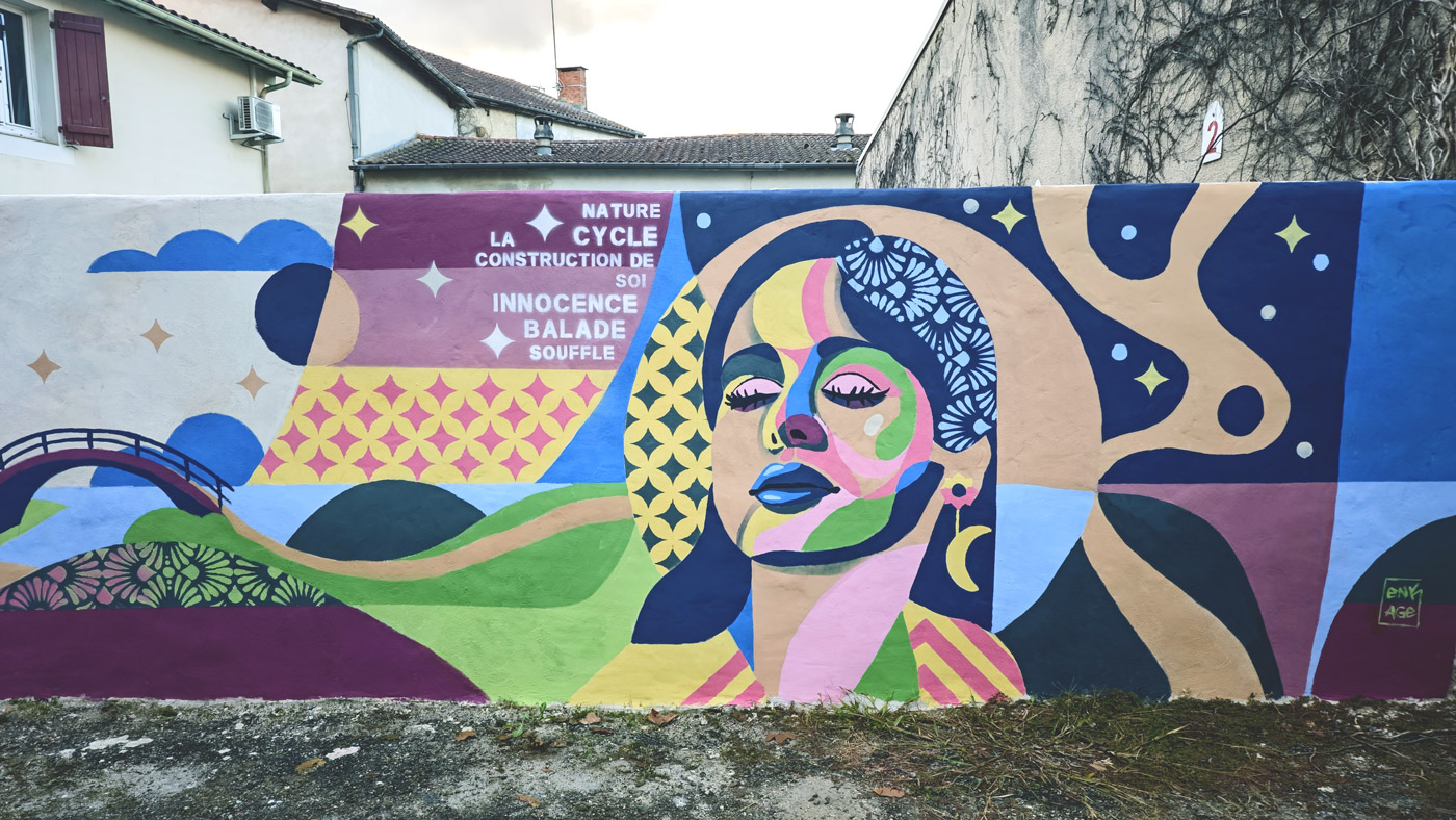 Enkage, Graffeur fresque murale participative dans le sud ouest à Mont-de-Marsan
