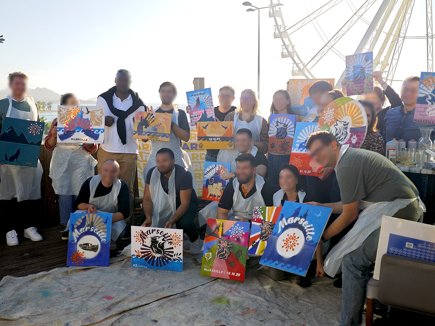 team-building-creatif-artiste-enkage-viseon-marseille-001-01 Fresque urbaine dans l'univers du street art à Marseille avec le graffeur Enkage